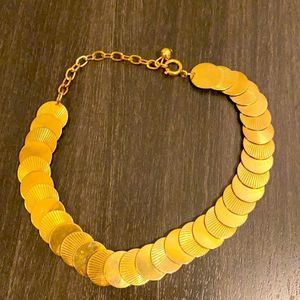 Vintage gold disk choker EUC